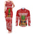 Hawaii Pineapple Christmas Couples Matching Tank Maxi Dress and Long Sleeve Button Shirt Mele Kalikimaka LT7 Red - Polynesian Pride