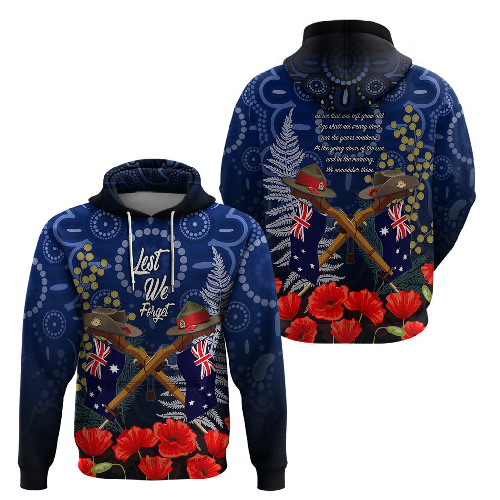 Anzac Hoodie Australia Aboriginal Mix New Zealand Slouch Hats LT7 - Polynesian Pride