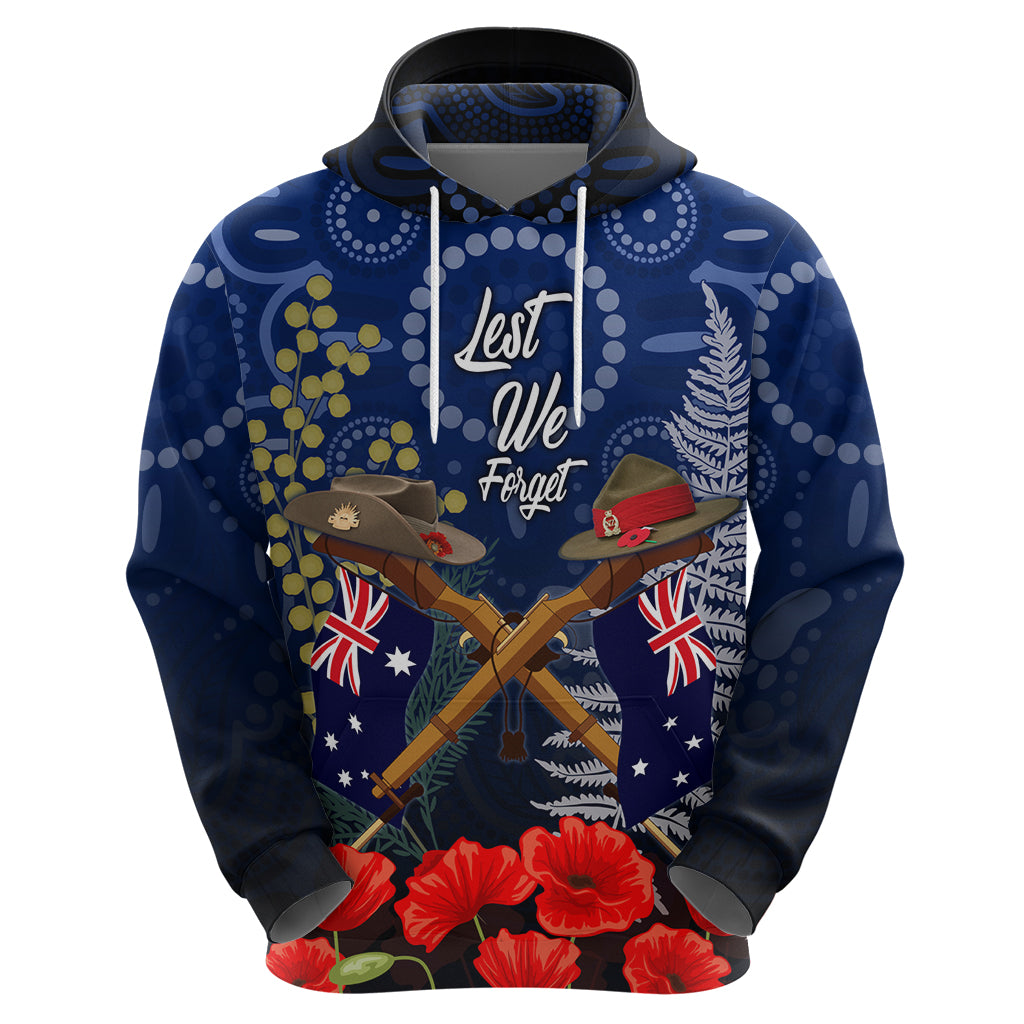 Anzac Hoodie Australia Aboriginal Mix New Zealand Slouch Hats LT7 - Polynesian Pride