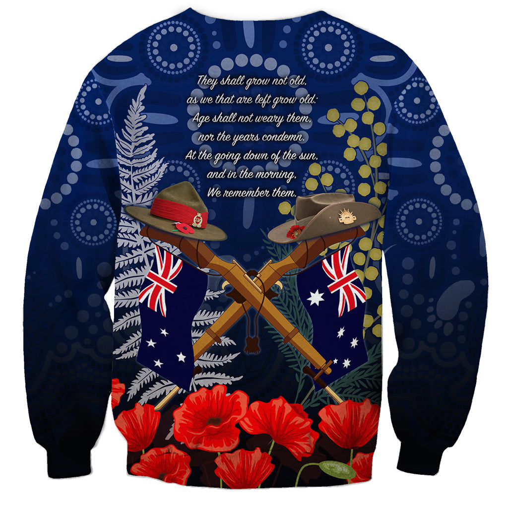 Anzac Sweatshirt Australia Aboriginal Mix New Zealand Slouch Hats LT7 - Polynesian Pride