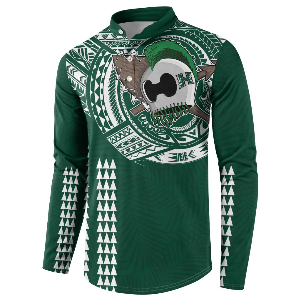 Hawaii Rainbow Warriors Personalized Button Sweatshirt Kakau Ikakai Laau Pama