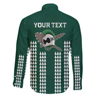 Hawaii Rainbow Warriors Personalized Family Matching Off The Shoulder Long Sleeve Dress and Hawaiian Shirt Kakau Ikakai Laau Pama