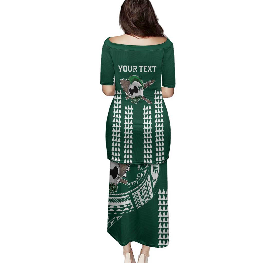 Hawaii Rainbow Warriors Personalized Family Matching Puletasi and Hawaiian Shirt Kakau Ikakai Laau Pama