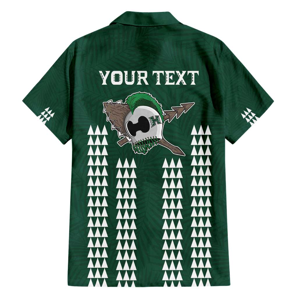 Hawaii Rainbow Warriors Personalized Family Matching Short Sleeve Bodycon Dress and Hawaiian Shirt Kakau Ikakai Laau Pama