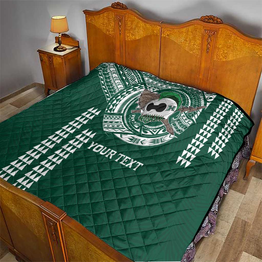 Hawaii Rainbow Warriors Personalized Quilt Kakau Ikakai Laau Pama