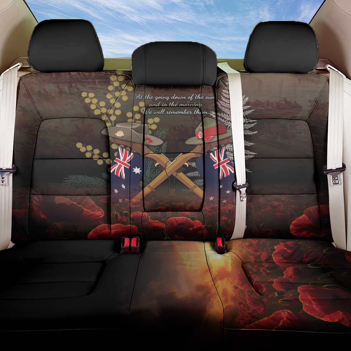 Australia - New Zealand ANZAC Back Car Seat Cover Gallipoli ANZAC Cove Landing