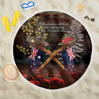 Australia - New Zealand ANZAC Beach Blanket Gallipoli ANZAC Cove Landing LT7 One Size 150cm Black - Polynesian Pride