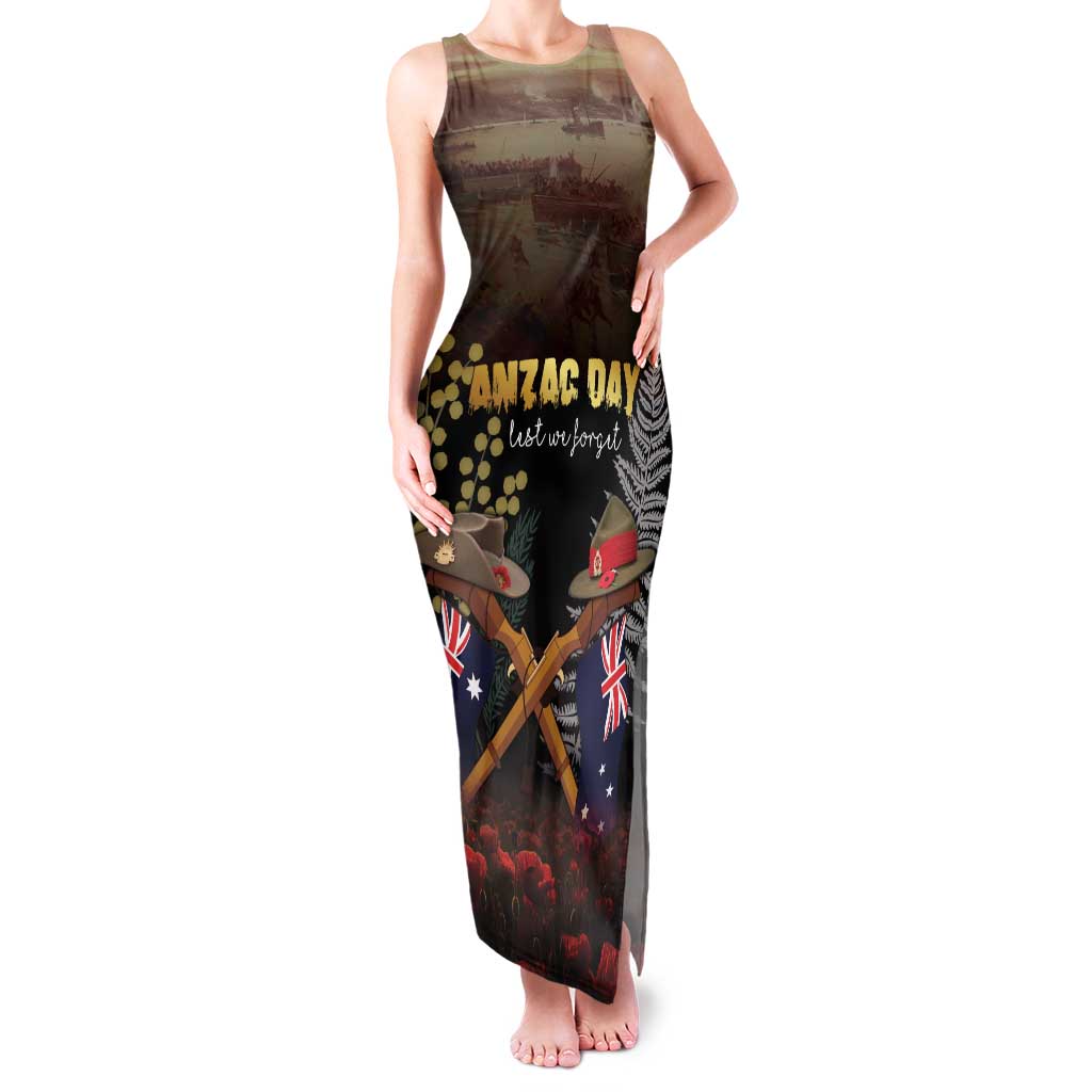 Australia - New Zealand ANZAC Family Matching Tank Maxi Dress and Hawaiian Shirt Gallipoli ANZAC Cove Landing
