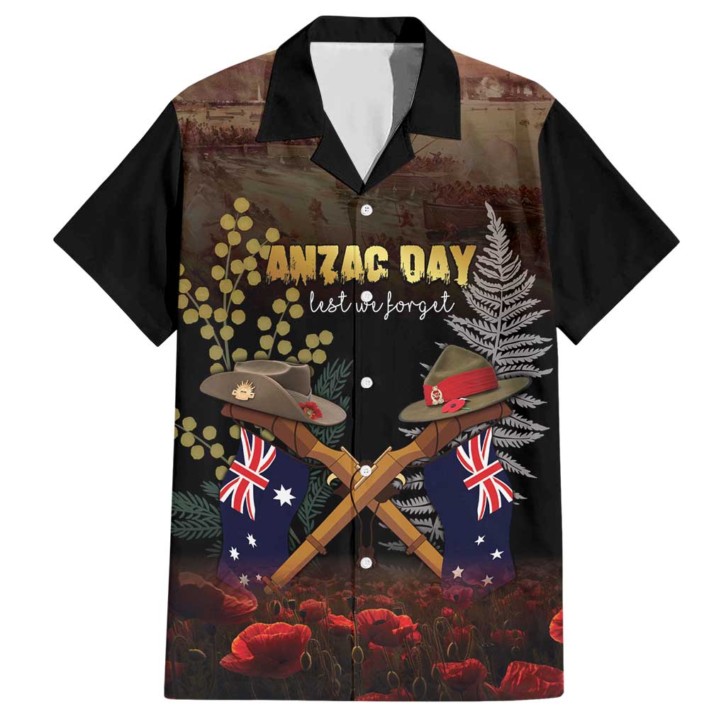 Australia - New Zealand ANZAC Hawaiian Shirt Gallipoli ANZAC Cove Landing