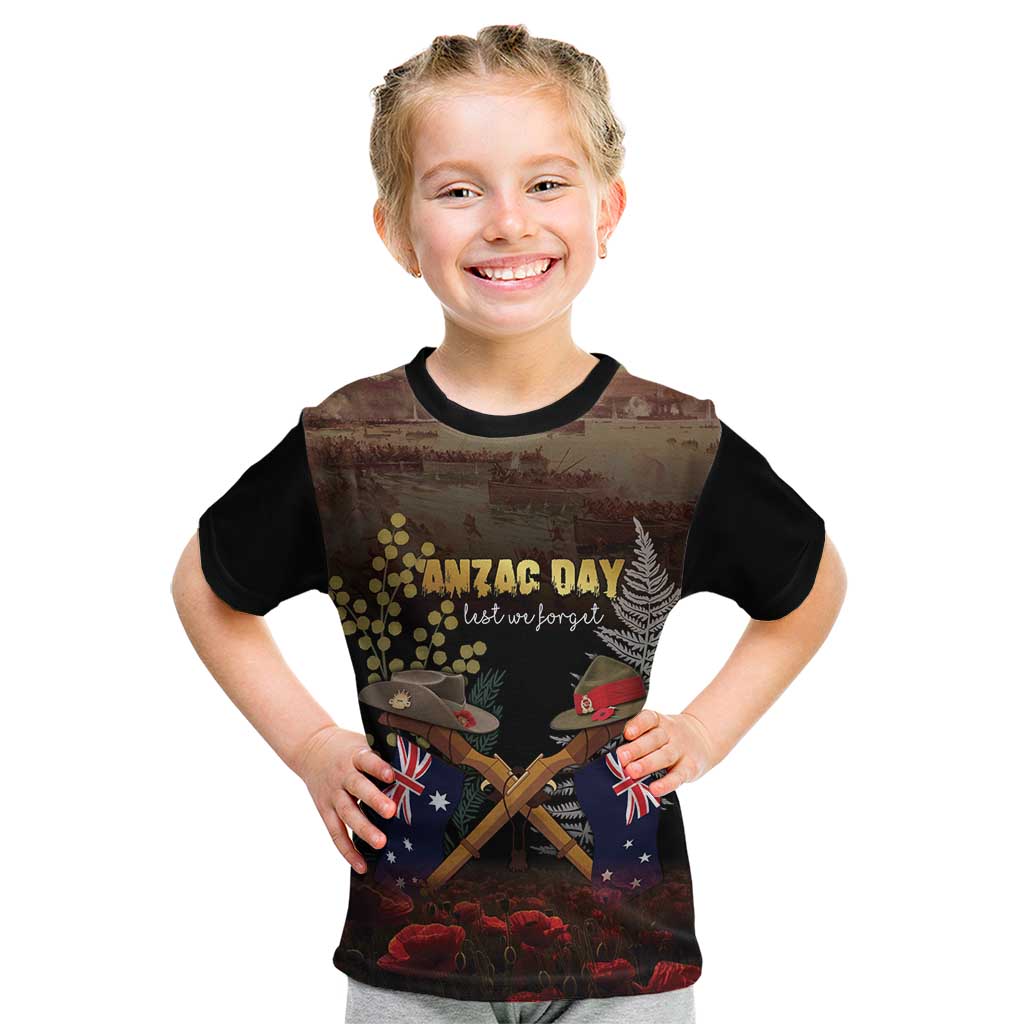 Australia - New Zealand ANZAC Kid T Shirt Gallipoli ANZAC Cove Landing