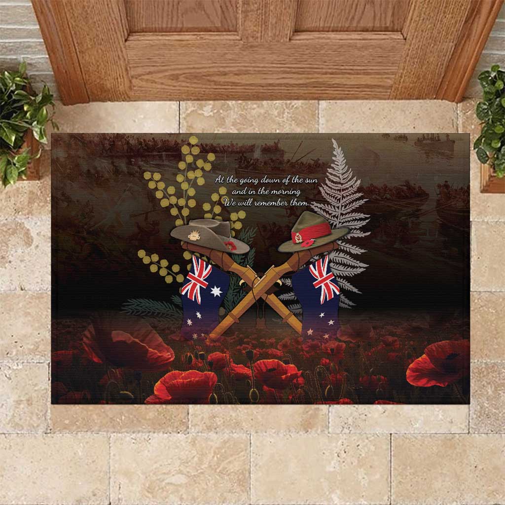 Australia - New Zealand ANZAC Rubber Doormat Gallipoli ANZAC Cove Landing