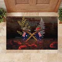 Australia - New Zealand ANZAC Rubber Doormat Gallipoli ANZAC Cove Landing LT7 Black - Polynesian Pride