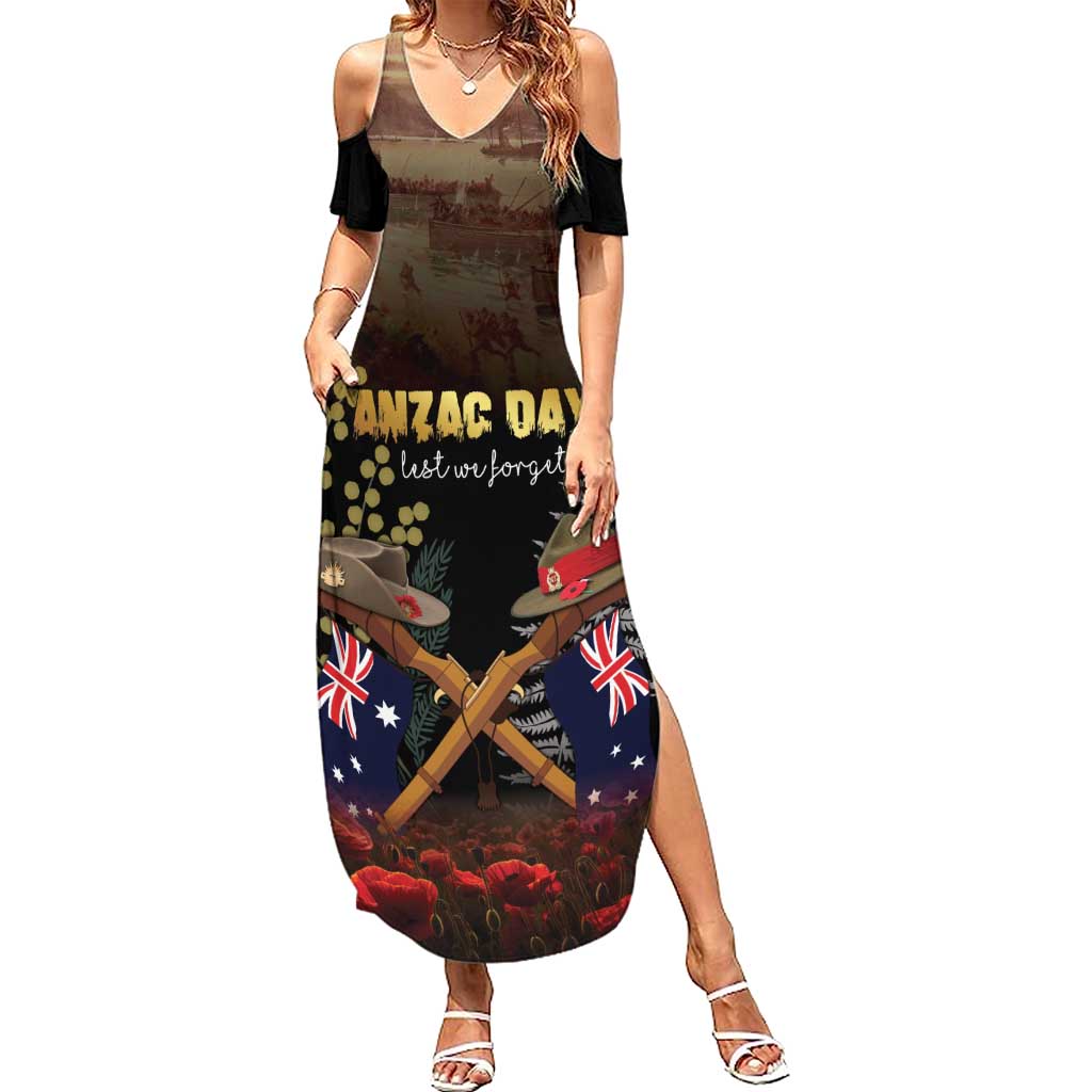 Australia - New Zealand ANZAC Summer Maxi Dress Gallipoli ANZAC Cove Landing