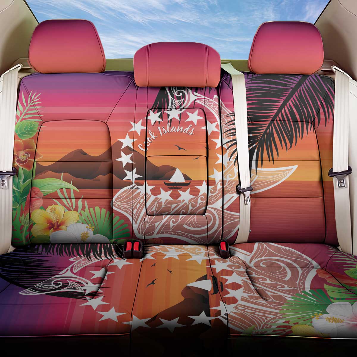 Kia Orana Cook Islands Back Car Seat Cover Sunset Dream