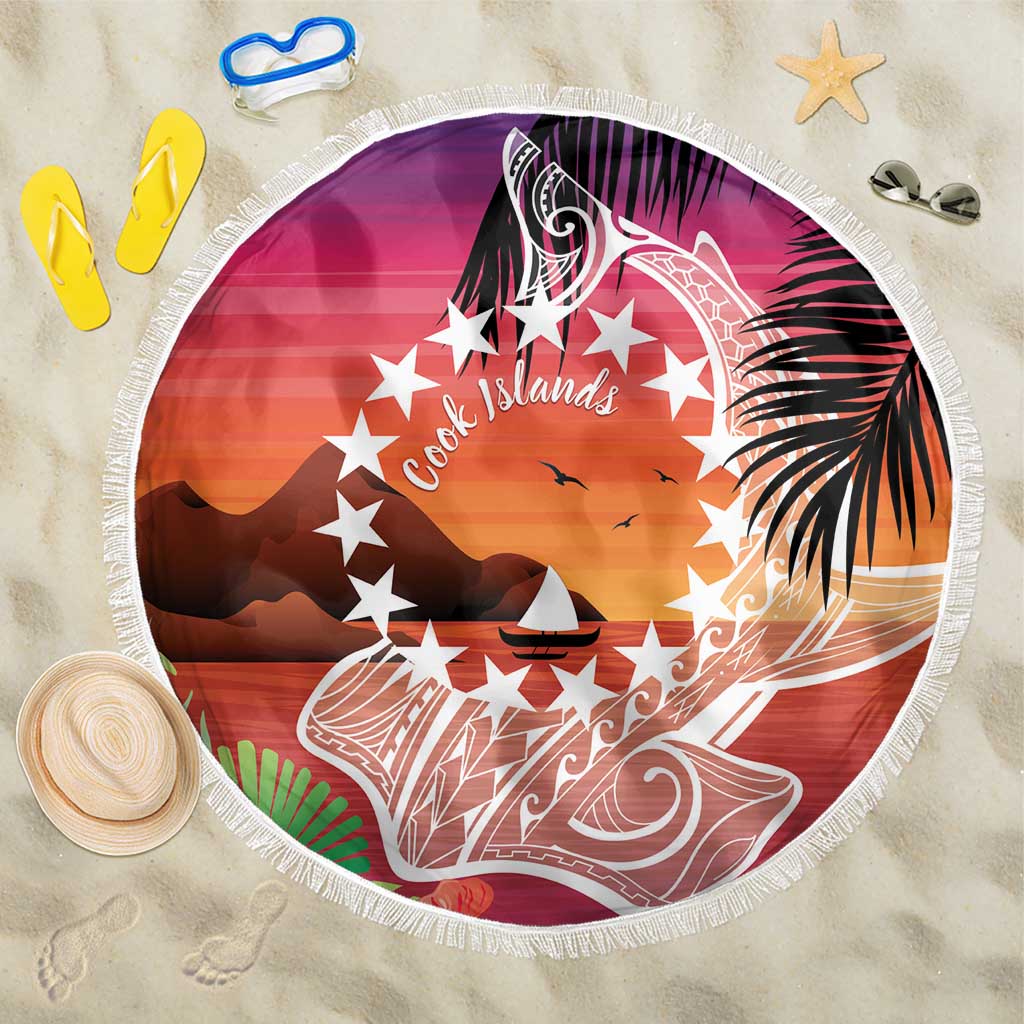 Kia Orana Cook Islands Beach Blanket Sunset Dream LT7 One Size 150cm Art - Polynesian Pride