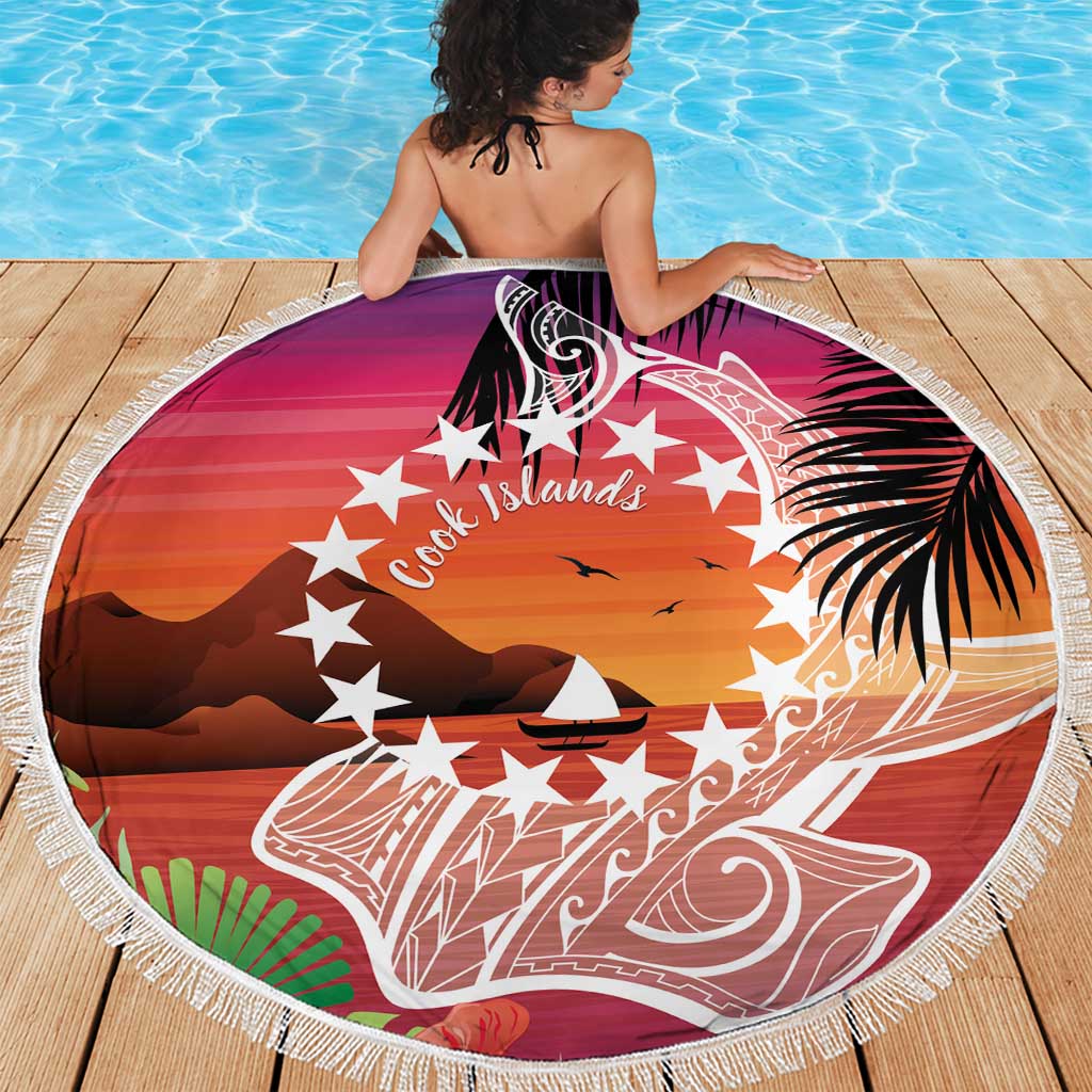 Kia Orana Cook Islands Beach Blanket Sunset Dream LT7 - Polynesian Pride