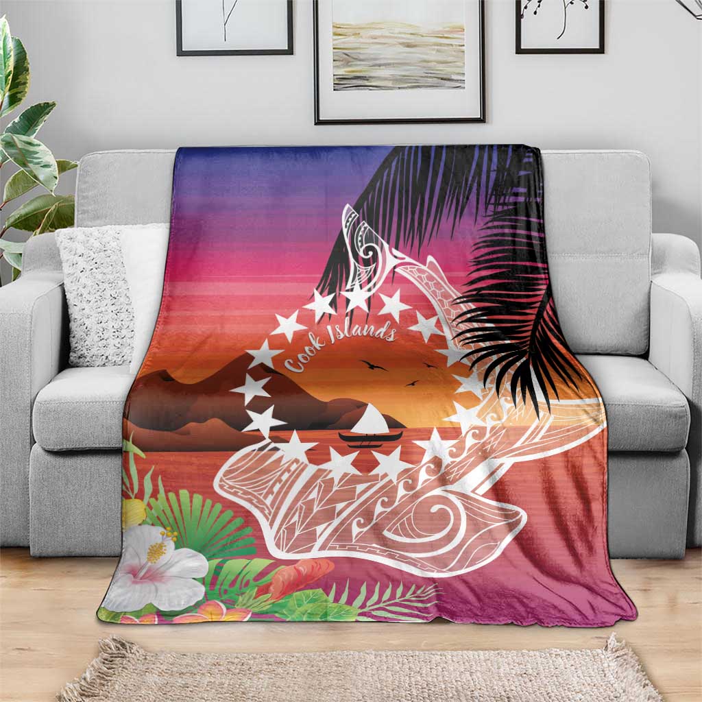 Kia Orana Cook Islands Blanket Sunset Dream LT7 - Polynesian Pride