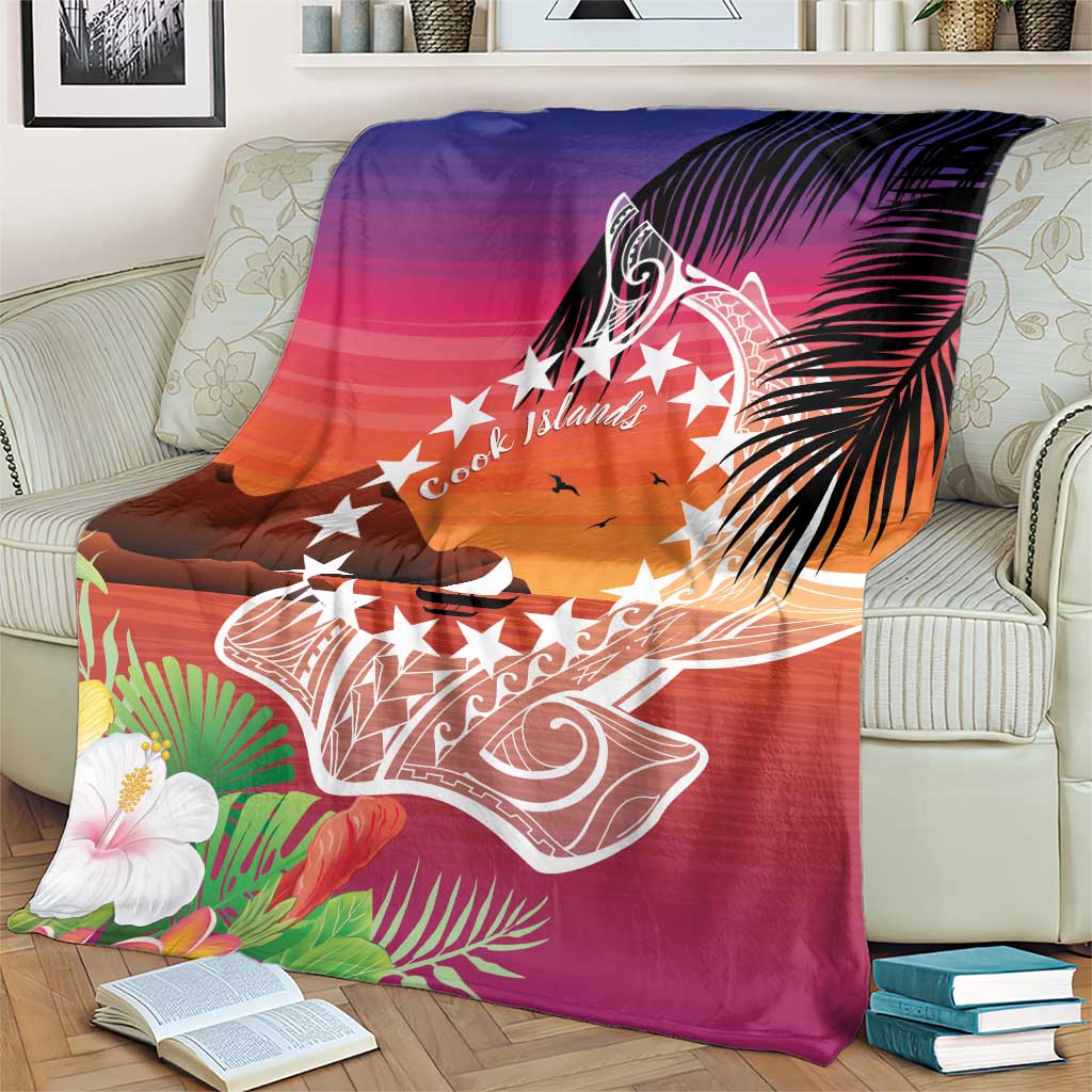 Kia Orana Cook Islands Blanket Sunset Dream LT7 - Polynesian Pride