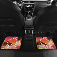 Kia Orana Cook Islands Car Mats Sunset Dream LT7 Set 2pcs - Back Art - Polynesian Pride