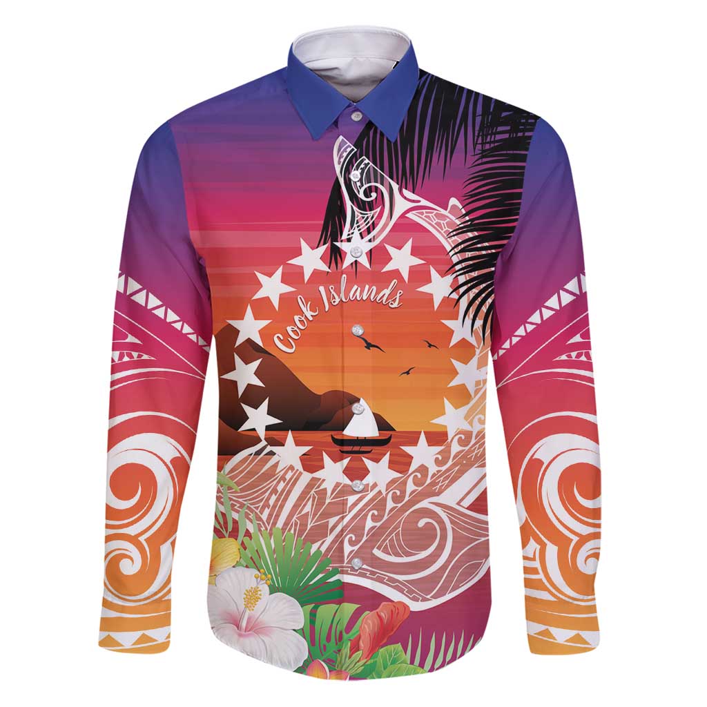 Kia Orana Cook Islands Family Matching Puletasi and Hawaiian Shirt Sunset Dream