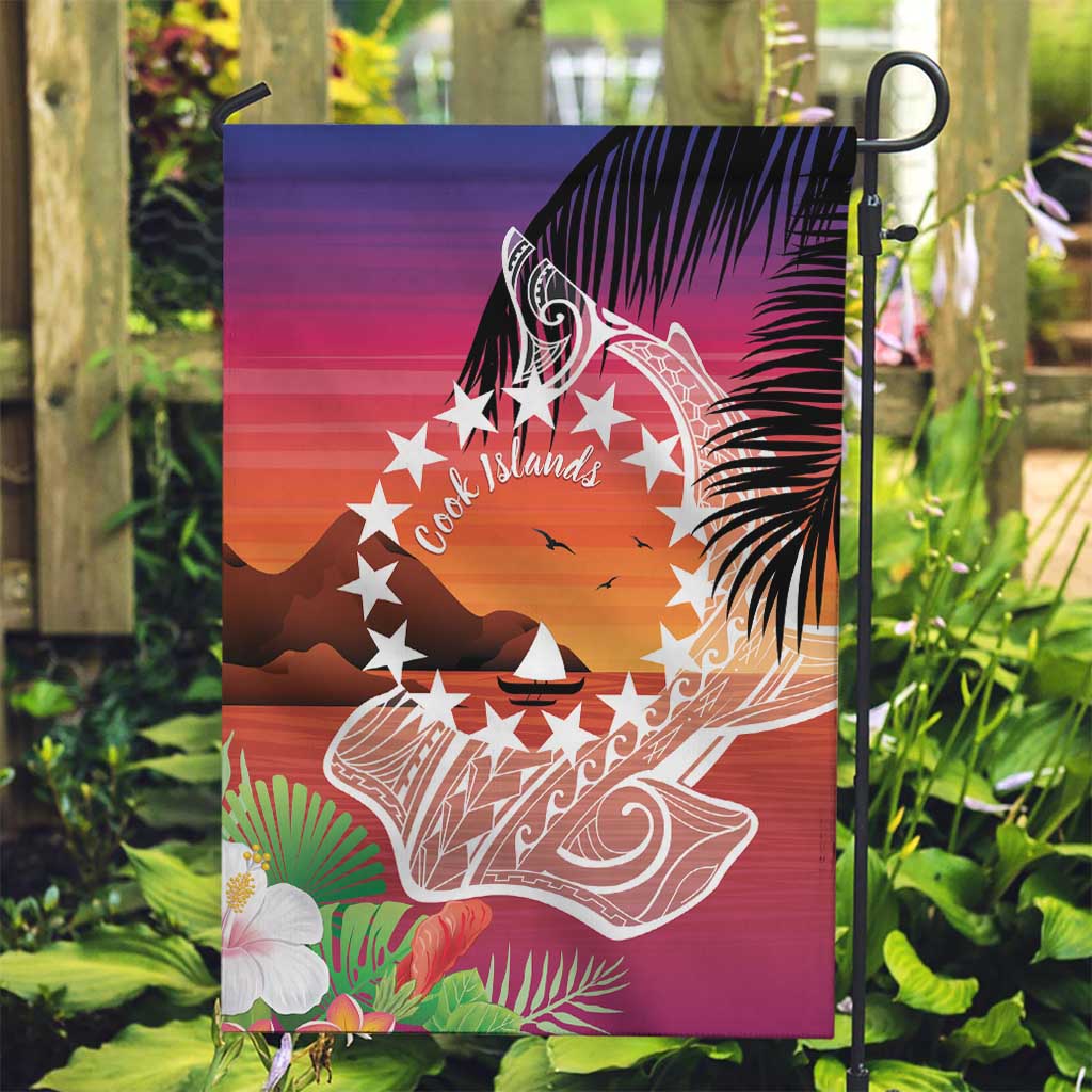 Kia Orana Cook Islands Garden Flag Sunset Dream LT7 Garden Flag Art - Polynesian Pride