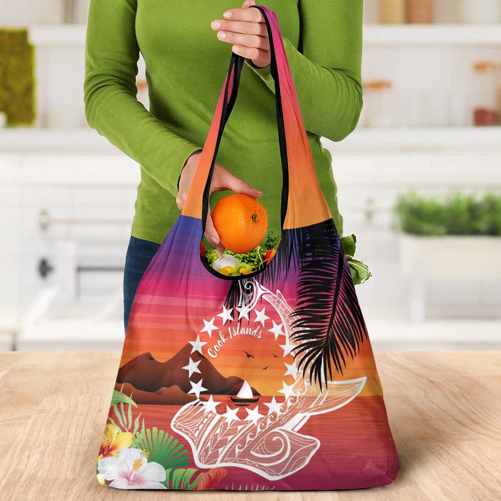 Kia Orana Cook Islands Grocery Bag Sunset Dream LT7 - Polynesian Pride