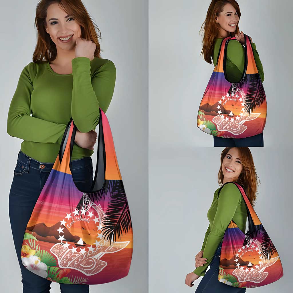 Kia Orana Cook Islands Grocery Bag Sunset Dream LT7 - Polynesian Pride