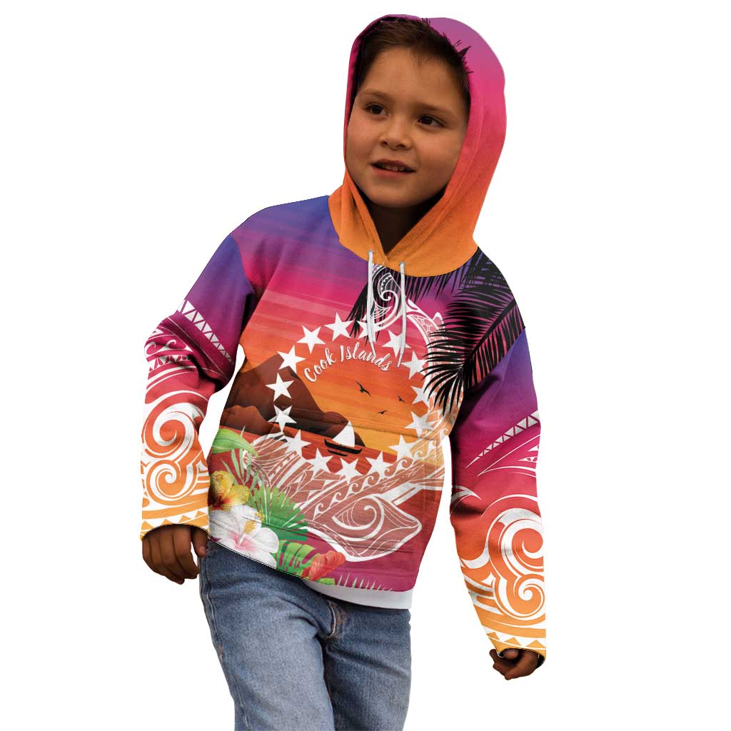 Kia Orana Cook Islands Kid Hoodie Sunset Dream