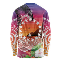 Kia Orana Cook Islands Long Sleeve Shirt Sunset Dream LT7 - Polynesian Pride