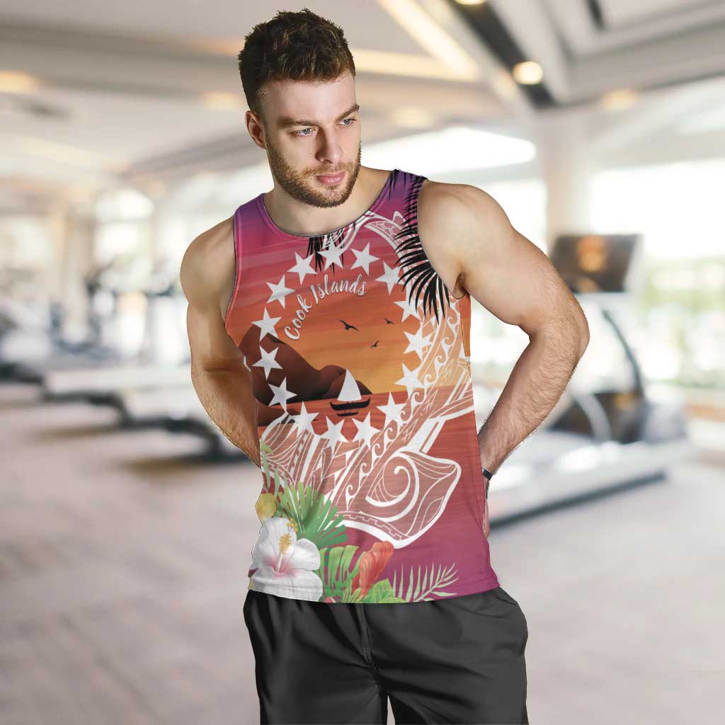 Kia Orana Cook Islands Men Tank Top Sunset Dream LT7 Art - Polynesian Pride