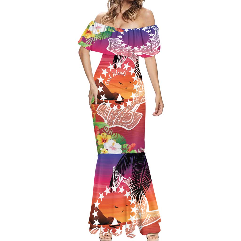 Kia Orana Cook Islands Mermaid Dress Sunset Dream