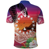 Kia Orana Cook Islands Polo Shirt Sunset Dream