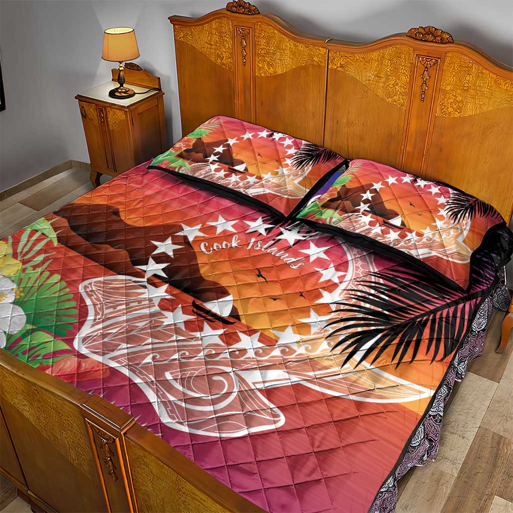 Kia Orana Cook Islands Quilt Bed Set Sunset Dream LT7 - Polynesian Pride