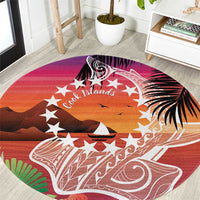 Kia Orana Cook Islands Round Carpet Sunset Dream
