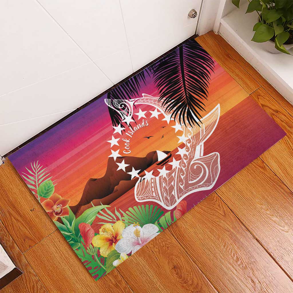 Kia Orana Cook Islands Rubber Doormat Sunset Dream LT7 - Polynesian Pride
