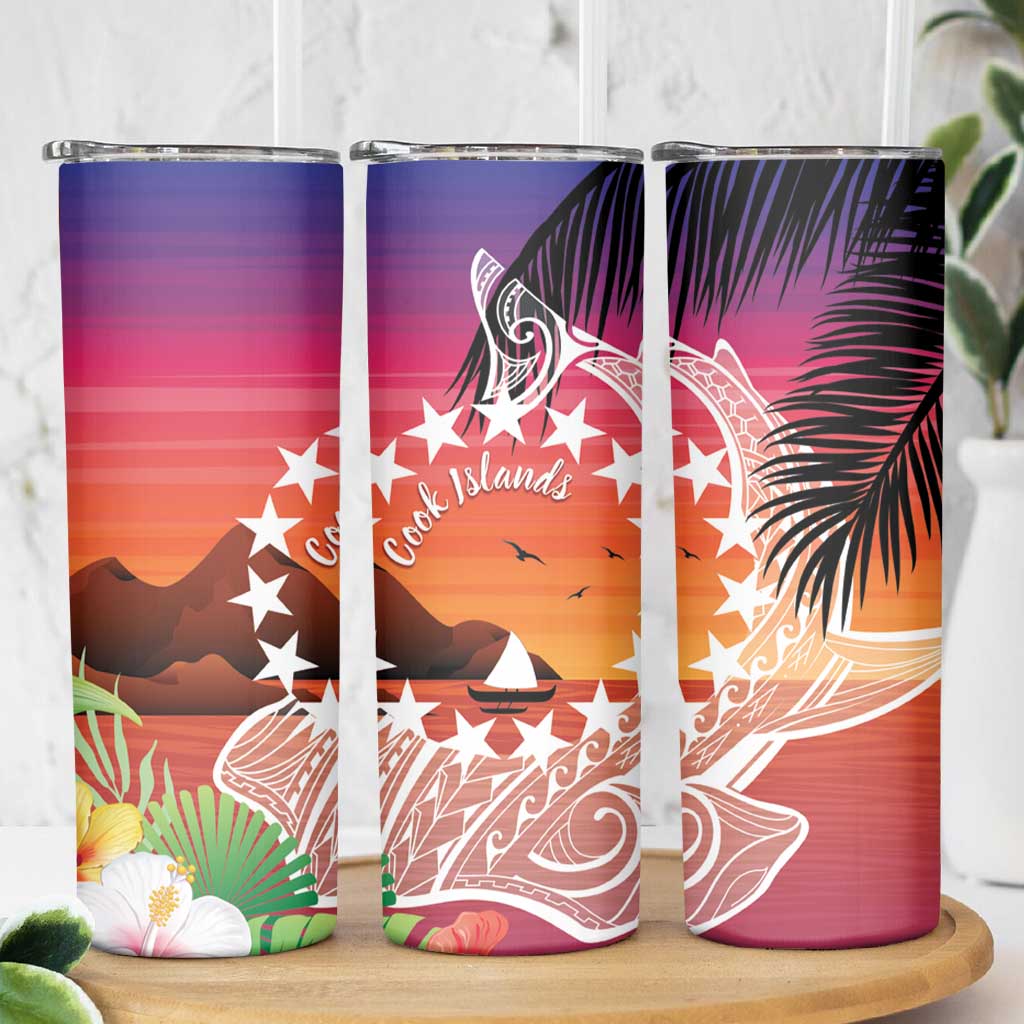 Kia Orana Cook Islands Skinny Tumbler Sunset Dream