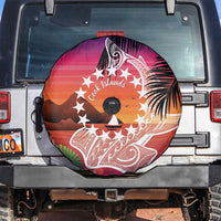 Kia Orana Cook Islands Spare Tire Cover Sunset Dream