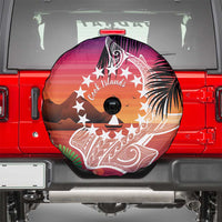 Kia Orana Cook Islands Spare Tire Cover Sunset Dream