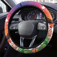 Kia Orana Cook Islands Steering Wheel Cover Sunset Dream LT7 - Polynesian Pride