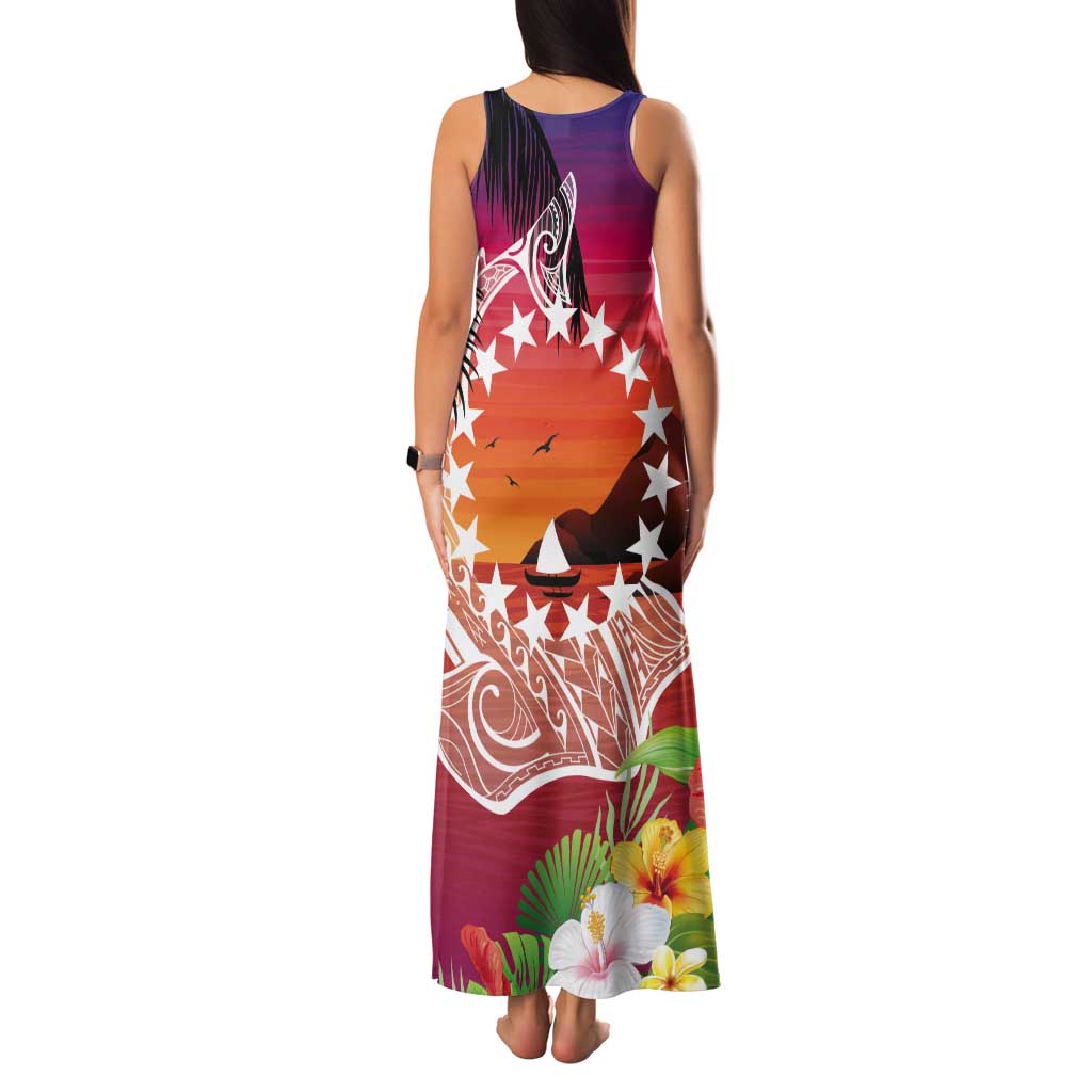 Kia Orana Cook Islands Tank Maxi Dress Sunset Dream