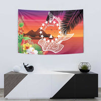 Kia Orana Cook Islands Tapestry Sunset Dream