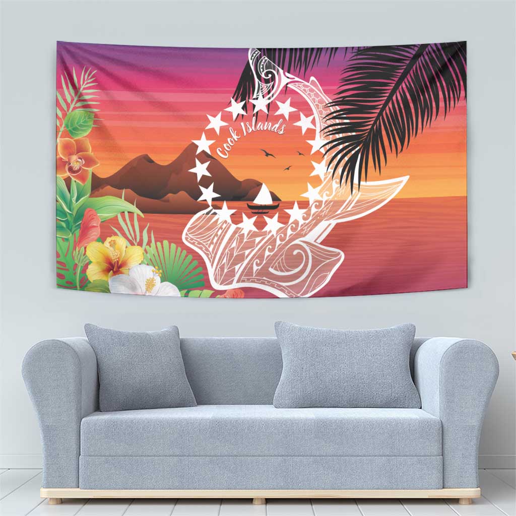 Kia Orana Cook Islands Tapestry Sunset Dream