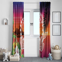 Kia Orana Cook Islands Window Curtain Sunset Dream LT7 - Polynesian Pride