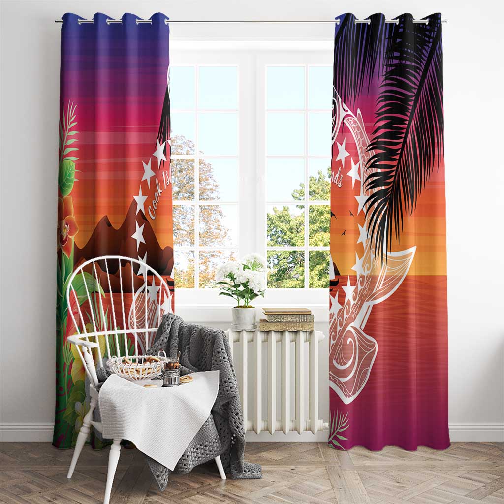 Kia Orana Cook Islands Window Curtain Sunset Dream LT7 - Polynesian Pride