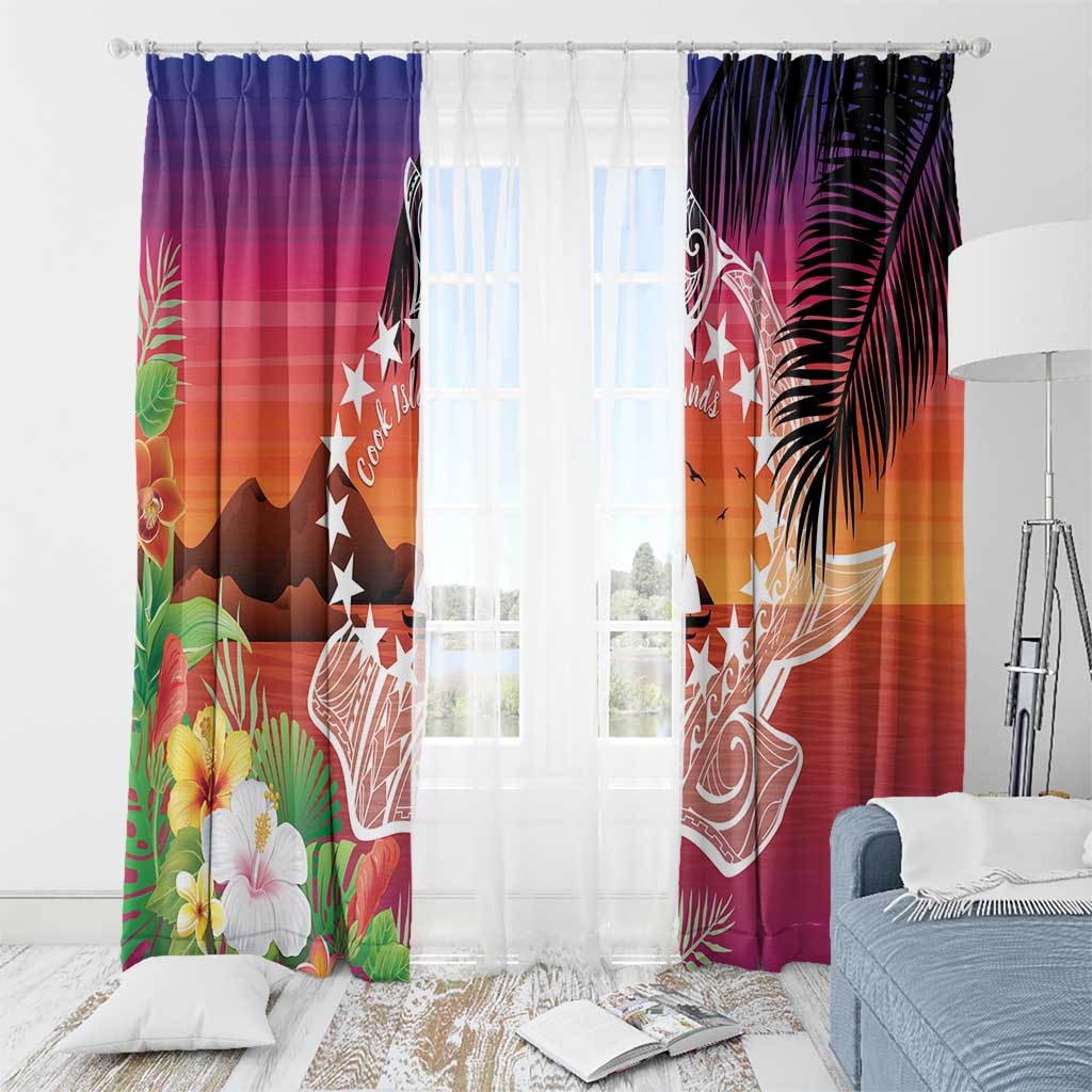 Kia Orana Cook Islands Window Curtain Sunset Dream LT7 - Polynesian Pride