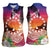 Kia Orana Cook Islands Women Sleeveless Polo Shirt Sunset Dream