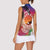 Kia Orana Cook Islands Women Sleeveless Polo Shirt Sunset Dream