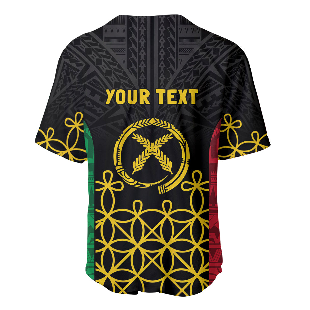 Vanuatu Indipendens Dei Baseball Jersey Tribal Sand Drawing