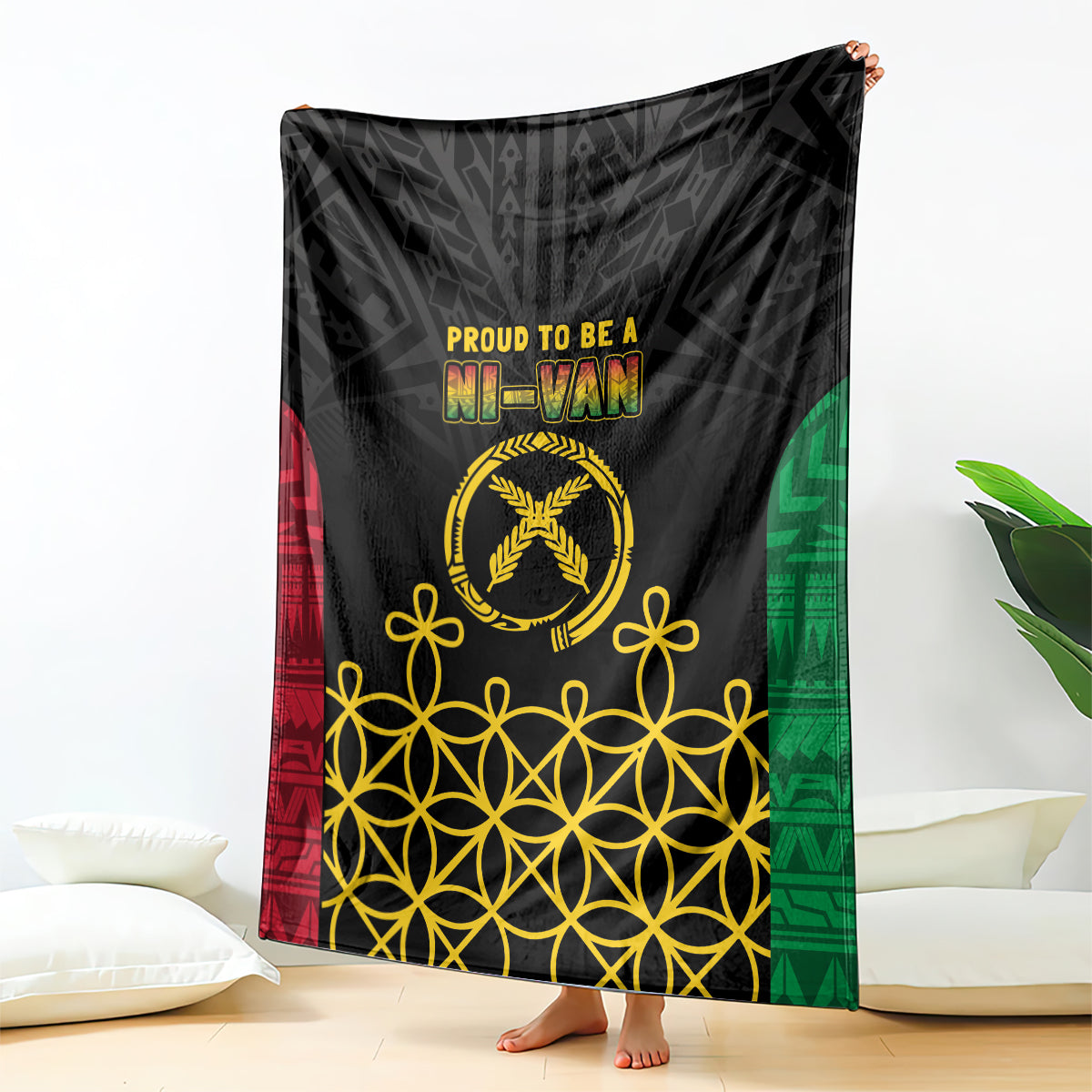Vanuatu Indipendens Dei Blanket Tribal Sand Drawing LT7 - Polynesian Pride