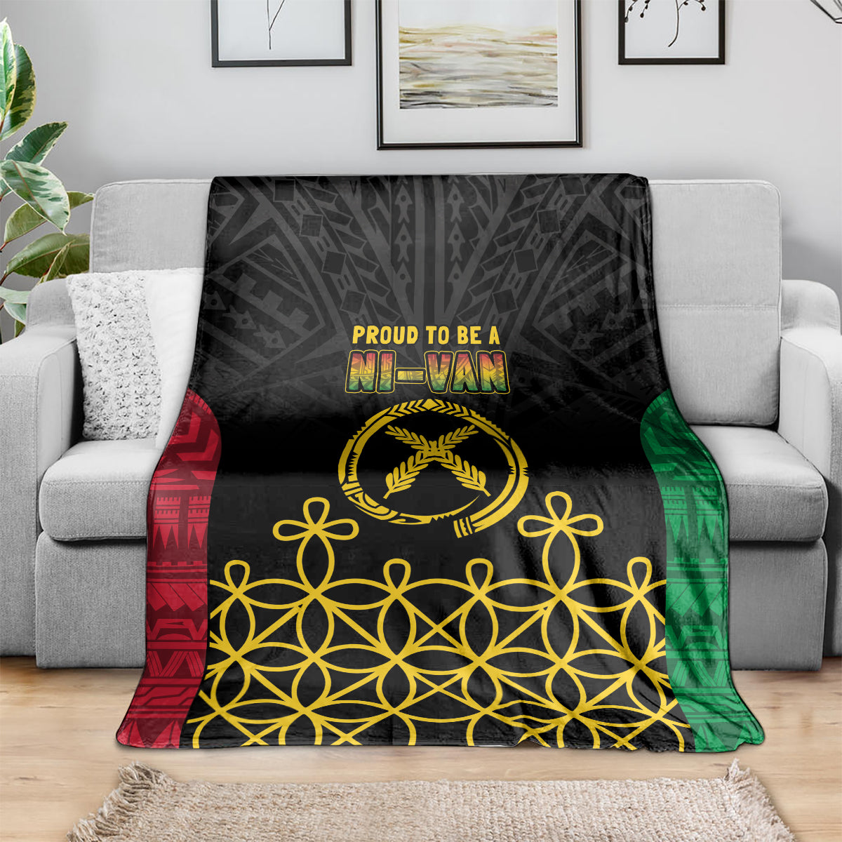 Vanuatu Indipendens Dei Blanket Tribal Sand Drawing LT7 - Polynesian Pride